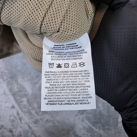 Nike Pullover Mens Large Tan White Plaid Sherpa Fleece Half Zip Checkered Jacket - Picture 10 of 12